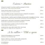 Menu La villa O saveur Tanger June 2023 083520-323300